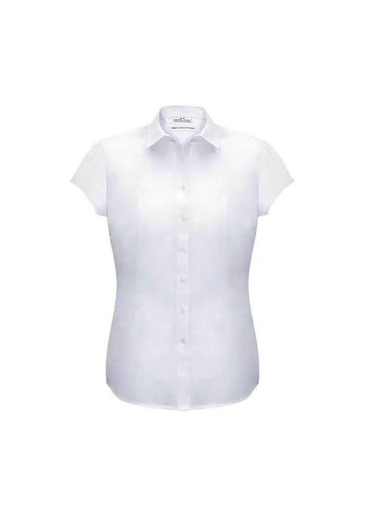 Biz Collection Corporate Wear White / 6 Biz Collection Women’s Euro Short Sleeve Shirt S812ls
